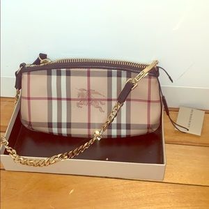 Burberry Haymarket Clara Wristlet